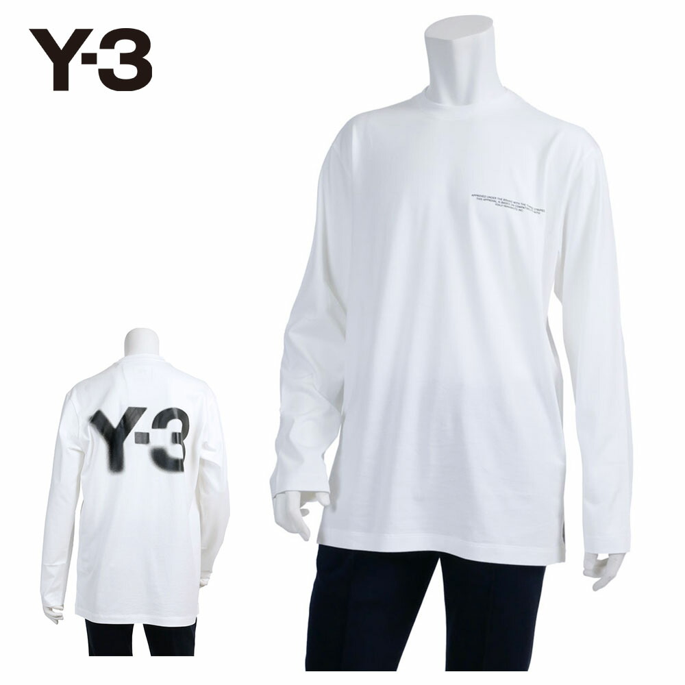 【30%OFFセール】Y-3 ワイスリー メンズ ロゴ 長袖 tシャツ カットソー ホワイト 秋冬 LOGO LS TEE je9279-appa24 国内正規品|un passo AVANTI