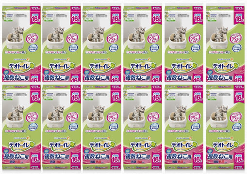 【ケース販売12袋セット・送料無料】デオトイレ　複数ねこ用　消臭・抗菌シート　16枚&times;12袋｜アップショップ