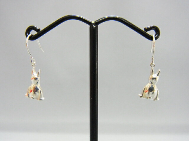 シルバー バック ラビット ピアス SILVER925