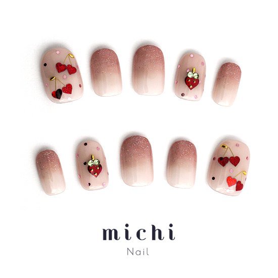 FT イ ホンギ　ネイルチップ June design𓂃𓈒𓂂𓍯 group A nuance caffè e llatte nail