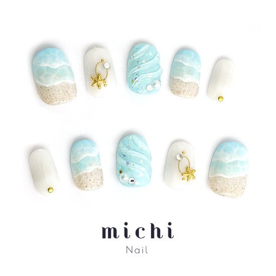 楽天市場 最大250円offクーポン配布中 海とマーメイドのリゾートネイル Michinail ネイルチップ ミチネイル ネイル つけ爪 ハンドメイド ネイル ショートネイル ニュアンスネイル ブライダルネイル 成人式ネイル オリジナルtシャツのup T