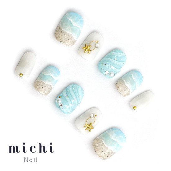 楽天市場 最大250円offクーポン配布中 海とマーメイドのリゾートネイル Michinail ネイルチップ ミチネイル ネイル つけ爪 ハンドメイド ネイル ショートネイル ニュアンスネイル ブライダルネイル 成人式ネイル オリジナルtシャツのup T