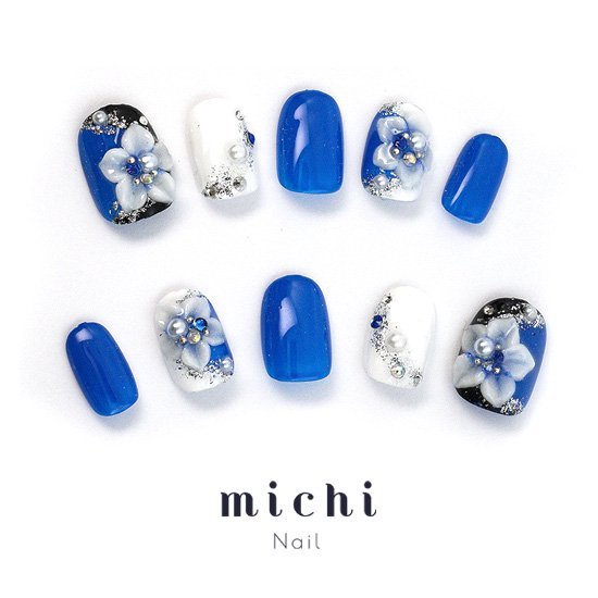 楽天市場】華美ネイル(鮮蒼) michinail ネイルチップ ミチネイル