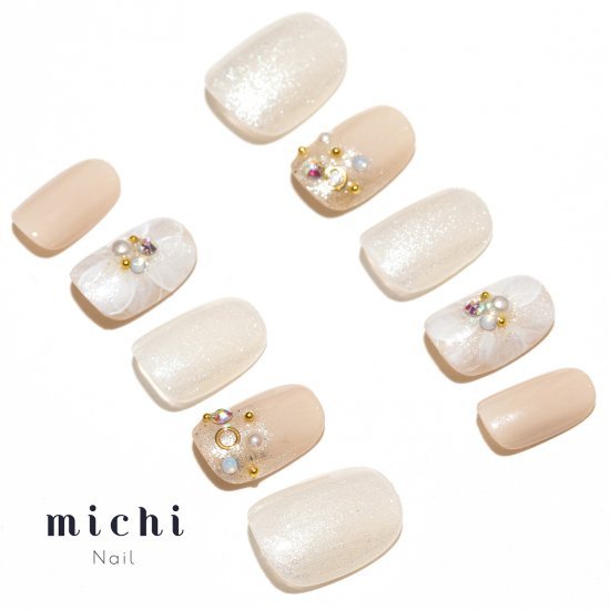 楽天市場 最大250円offクーポン配布中 パールホワイトのフラワーネイル Michinail ネイルチップ ミチネイル ネイル つけ爪 ハンドメイド ネイル ショートネイル ニュアンスネイル ブライダルネイル 成人式ネイル オリジナルtシャツのup T