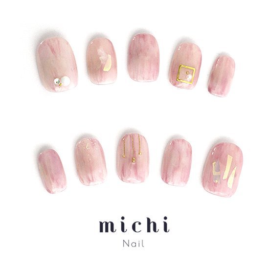 楽天市場】ピンクのガーリーダルメシアンネイル michinail