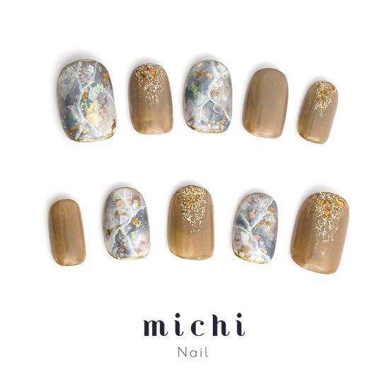 楽天市場 最大250円offクーポン配布中 モカベージュとブルーの天然石ネイル Michinail ネイルチップ ミチネイル ネイル つけ爪 ハンドメイドネイル ショートネイル ニュアンスネイル ブライダルネイル 成人式ネイル オリジナルtシャツのup T