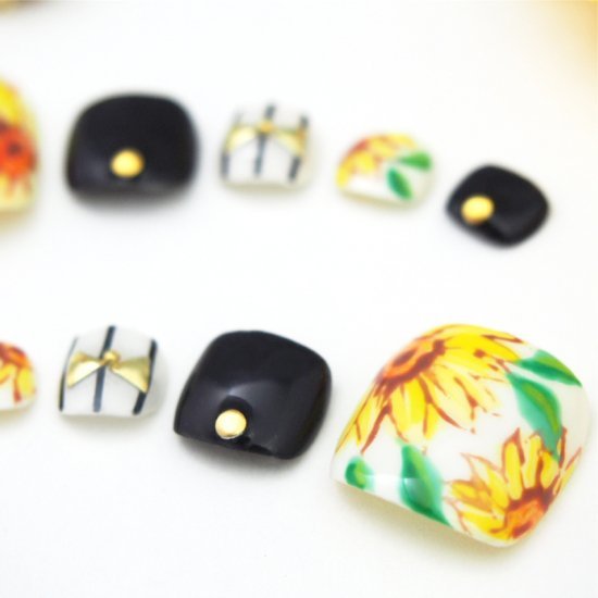 楽天市場 最大250円offクーポン配布中 フット 大人ひまわりストライプネイル オリジナルtシャツのup T