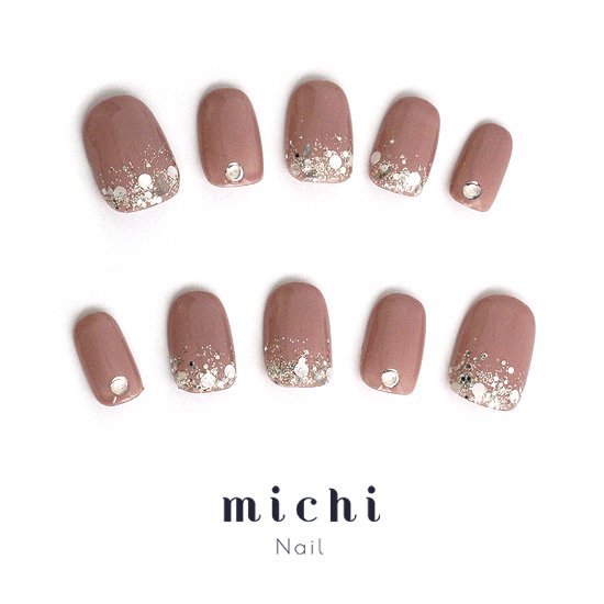 楽天市場 最大250円offクーポン配布中 ベージュブラウンのホログラデネイル Michinail ネイルチップ ミチネイル ネイル つけ爪 ハンドメイドネイル ショートネイル ニュアンスネイル ブライダルネイル 成人式ネイル オリジナルtシャツのup T