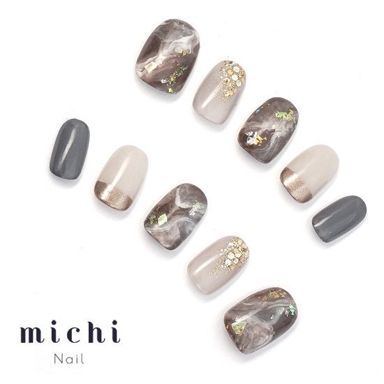 楽天市場 最大250円offクーポン配布中 グレージュとオフホワイトのニュアンスネイル Michinail ネイルチップ ミチネイル ネイル つけ爪 ハンドメイドネイル ショートネイル ニュアンスネイル ブライダルネイル 成人式ネイル オリジナルtシャツのup T