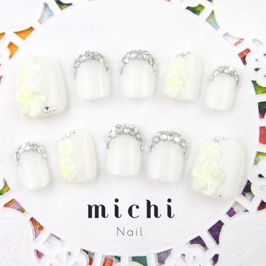 楽天市場 最大250円offクーポン配布中 プルメリアウェディングネイル Michinail ネイルチップ ミチネイル ネイル つけ爪 ハンドメイド ネイル ショートネイル ニュアンスネイル ブライダルネイル 成人式ネイル オリジナルtシャツのup T