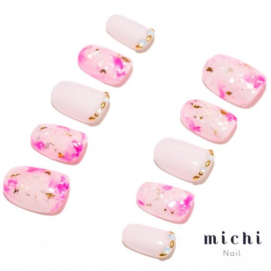 楽天市場 ネオンピンクの桜貝ネイル Michinail ネイルチップ ミチネイル ネイル つけ爪 ハンドメイドネイル ショートネイル ニュアンスネイル ブライダルネイル 成人式ネイル オリジナルtシャツのup T