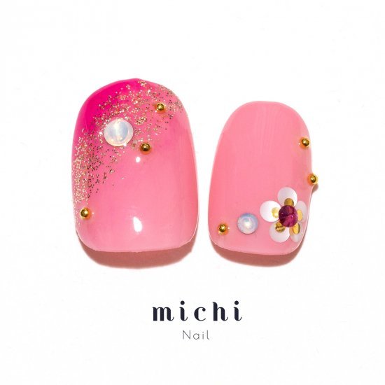 楽天市場 最大250円offクーポン配布中 キャンディピンクのかわいい和柄ネイル Michinail ネイルチップ ミチネイル ネイル つけ爪 ハンドメイドネイル ショートネイル ニュアンスネイル ブライダルネイル 成人式ネイル オリジナルtシャツのup T