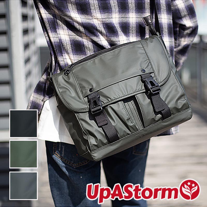 楽天市場 超軽量 ショルダーバッグ メッセンジャーバッグ メンズ ナイロン 軽量 斜め掛け かっこいい 大人 撥水 防水 シンプル 軽い カジュアル ブラック グレー グリーン Outdoor 送料無料 Upastorm アップアストーム