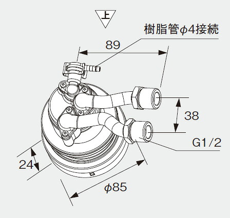 ノーリツ 給湯器 部材 0707492 循環アダプターMB2-1-FL 【0707492】
