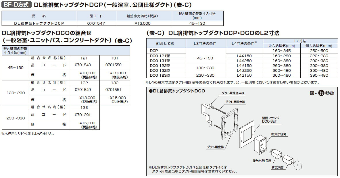 ノーリツ 給湯器 部材 0701391 DL給排気トップダクトDCO 123 【0701391】 10,206円