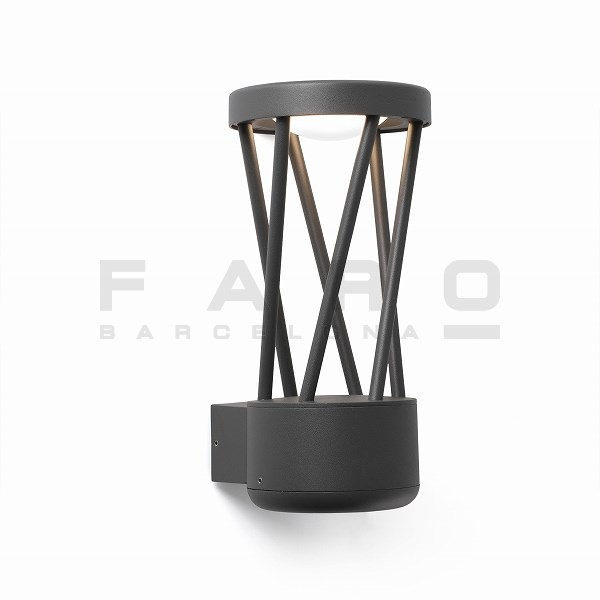 ゴーリキアイランド 【FA71285】 TWIST LED Dark grey wall lamp