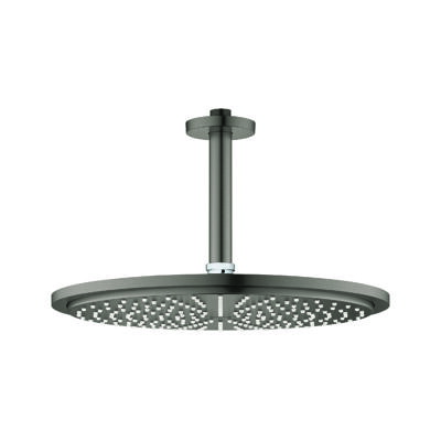【直送商品】GROHE[グローエ] 【26 067 AL0J】 モダンオーバーヘッドシャワー310mm天井付けシャワーアームセット（ブラッシュドハードグラファイト） ヘッドシャワー
