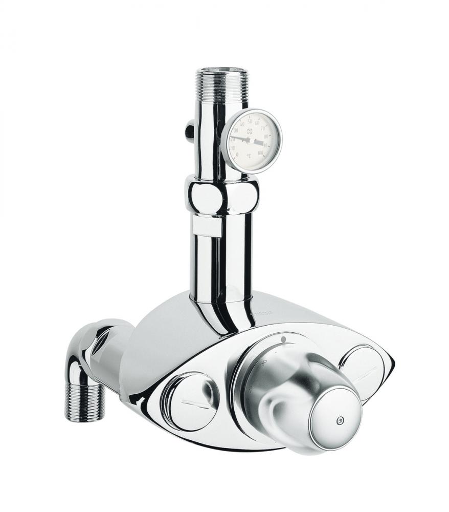 【直送商品】GROHE[グローエ] 【JP241400+JP691500×2+12047000】 大型サーモスタット混合栓 1” 露出配管 温度計仕様 グローサーモXL