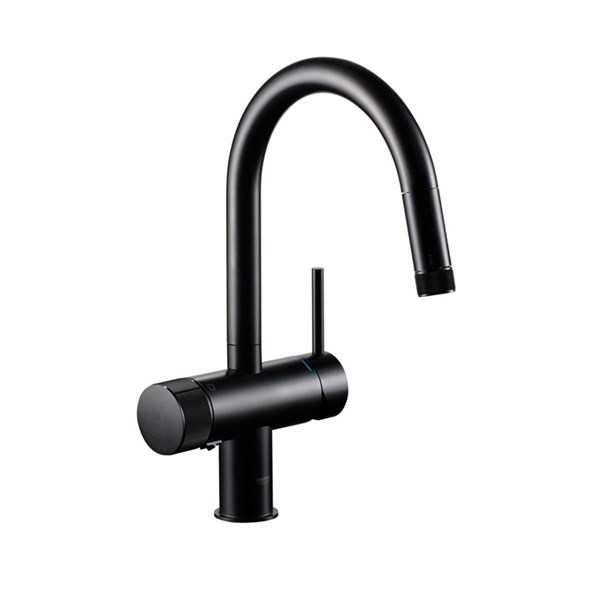 【直送商いもの】GROHE[グローエ] 【JPK 61803】ミンタ・浄水器一体型シングルレバーキッチン雑ぜ合わせる栓（天鵝絨黒いこと）  勝手もと用水栓【製造会社直送のみ・代引っ張ること不可・NP後ばらい不可】(JPK 61801あと取り品)
