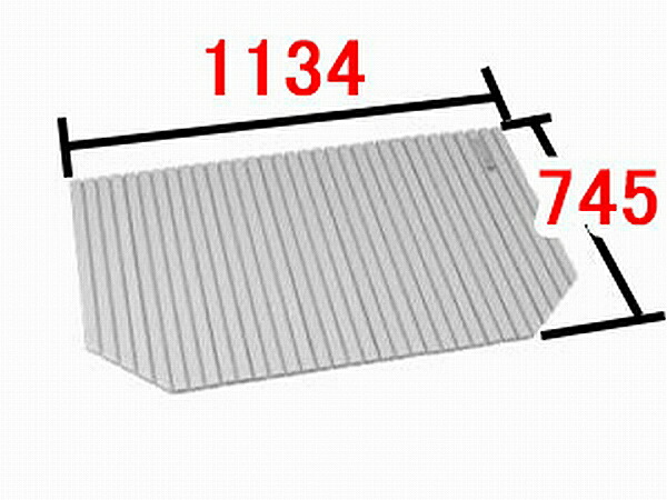 INAX/イナックス/LIXIL/リクシル　水まわり部品　巻きフタ[BL-SC75113]　(奥行A)745MM　(幅B)1134MM　水栓2カラン、内蔵型プッシュワンウェイ排水栓仕様 2箇所切欠あり 浴室　【BL-SC75113】