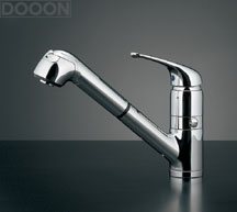 カクダイ 水栓材料 シングルレバー引出し混合栓(分水孔つき)【118-038K】 31,625円