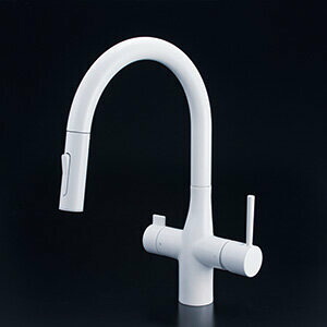 KVK 【KM6081ECM4】 浄水器専用グースネックシングルレバー式交ぜあわせる栓（ｅ生き肝） 勝手もと用水栓 ＞ 台付１穴浄水器付【NP信用販売聞き入れる】