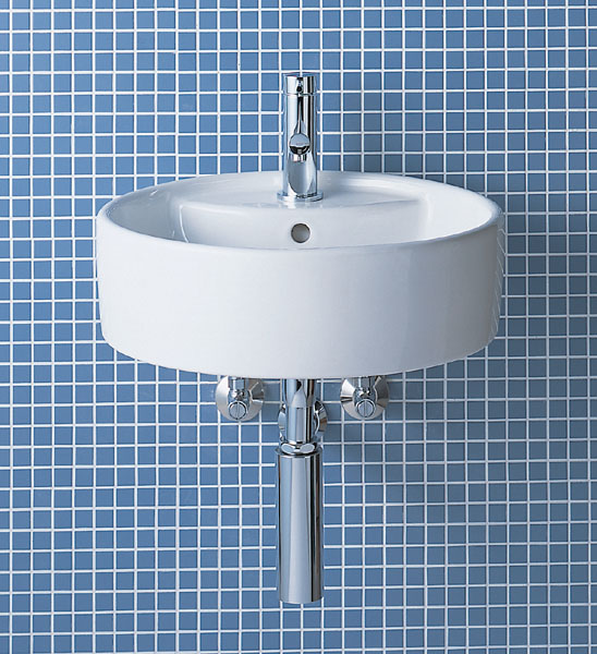 INAX LIXIL・リクシル 【YL-A543TB(C)】 サティス洗面器（543タイプ・単水栓・Sトラ ップ・床給水）※LSC704ABSNW/D 単水栓 一般地仕様