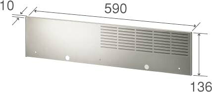 三菱電機 MITSUBISHI 【CS-ZBGC55】 据置型用バックガード コンロ台奥行５５０ｍｍ用 IHクッキングヒーター 別売部品