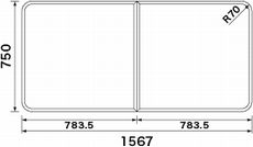 パナソニック Panasonic 【GRXGVR1110】 風呂フタ(短辺750×長辺1567:組みフタ:四角型:切り欠きなし) バスルーム