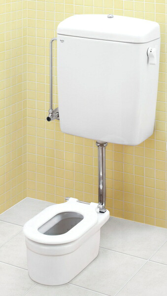 INAX LIXIL・リクシル 幼児用大便器 【C-P141SM/BW1+DT-520XECH32/BW1+CF-121L-32+CF-103BB+CF-7CK/BW1】 幼児用大便器（1&minus;2歳児用） 便器（掃除口付） 左給水タンク 洗浄管 スパッド 普通便座のセット商品【メーカー直送のみ・代引き不可・NP後払い不可】｜住宅設備のプロショップDOOON！！ 32,969円