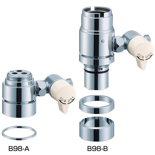 三栄水栓[SANEI] 水栓部分品 シングル練り合わせる栓用分かれ出るアダプタ 【B98-2A】