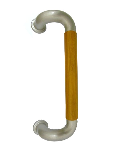 シロクマ Ｌ型ハーモニー取手両面用 ２３０mm シルバー／Ｌオーク 【NO-121】【メーカー直送のみ・代引き不可・NP後払い不可】