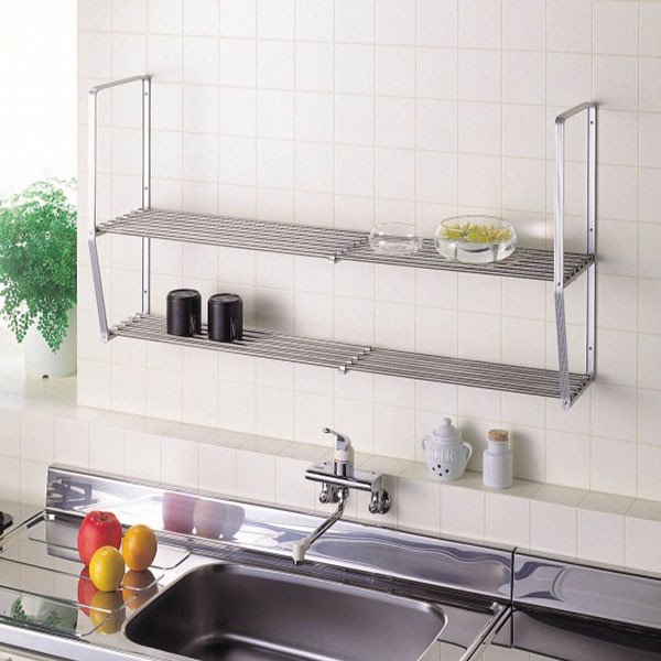 池永鉄工 Liv Liv ニュースライドシェルフ 2段タイプ スライドサイズ(960~1820mm) ステンレス N2G|住宅設備のプロショップDOOON!!