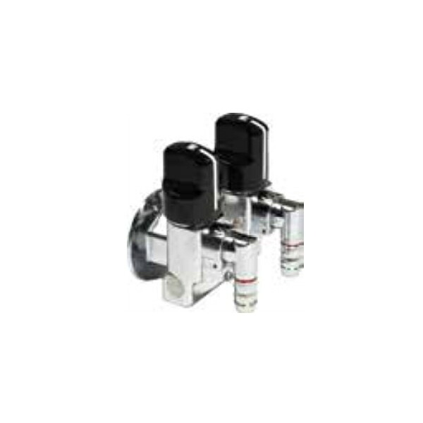 高橋産業 【UTIC-203H】 LPG用リターン式ヒューズガス栓 壁抜き配管用 アイボリー割座付 二口ホース