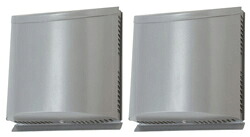 三菱　換気扇　部材　システム部材　【P-100VSQD5】 2パイプ取付用屋外フード　角形・ステンレス製・防虫網付・防火ダンパー付