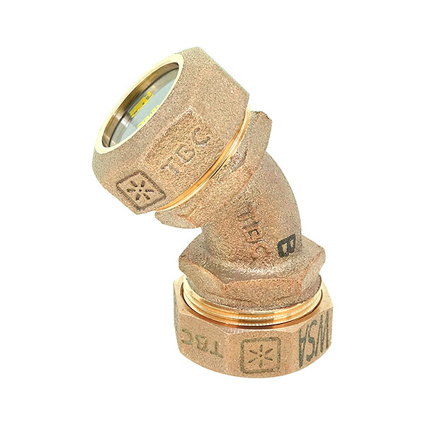 タブチ TBC TABUCHI 【34010601-25-1】 45゜エルボ 1種 耐震強化型SPジョイント(WSA B 011規格適合品)45°エルボ 鉛レス銅合金 品番:50 SPJ-E45-1-L|住宅設備のプロショップDOOON!!