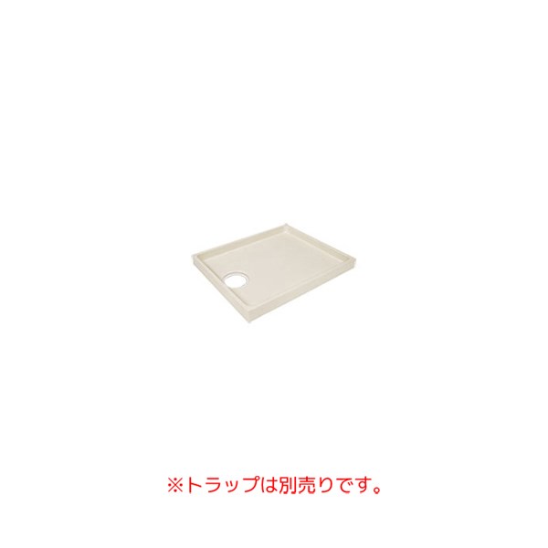 テクノテック[TECHNOTECH] 洗濯機用防水パン 【TP750-RW1】(750x640x63)スタンダード防水パン 排水口位置右穴 トラップ別売り アイボリーホワイト【メーカー直送のみ・代引き不可・NP後払い不可】[簡単設置 引っ越し 新生活]