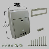 LIXIL リクシル トステム レターボックス 【商品コード：DKZZ1041】 内容物ﾚﾀｰﾎﾞｯｸｽX1、ｽﾍﾟｰｻｰX1、取付ﾈｼﾞｾｯﾄX1、取付軸ｾｯﾄX1、高さ調整ﾋﾟｰｽX1 ソフトグレー