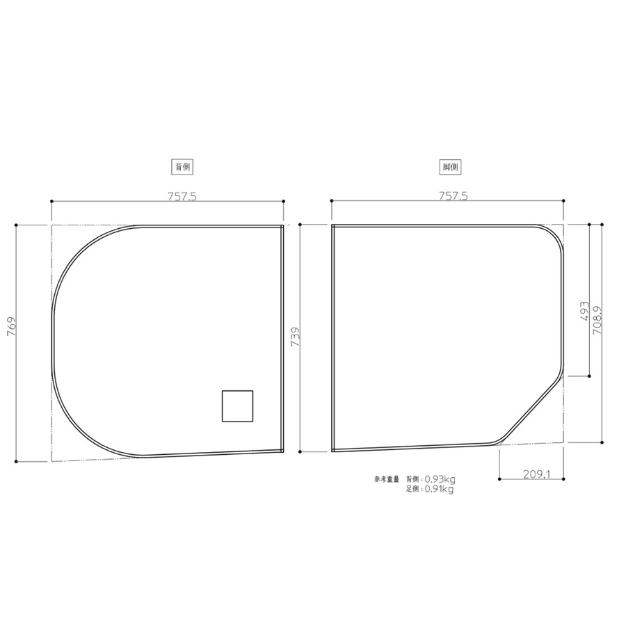 TOTO 部分品【AFKKS80045RSAA21W】 1600ラウンド断熱風呂蓋R 部材
