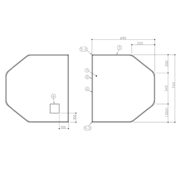 TOTO 部分品【AFKKS84094KSAA21W】 1400エリプス断熱風呂蓋 部材