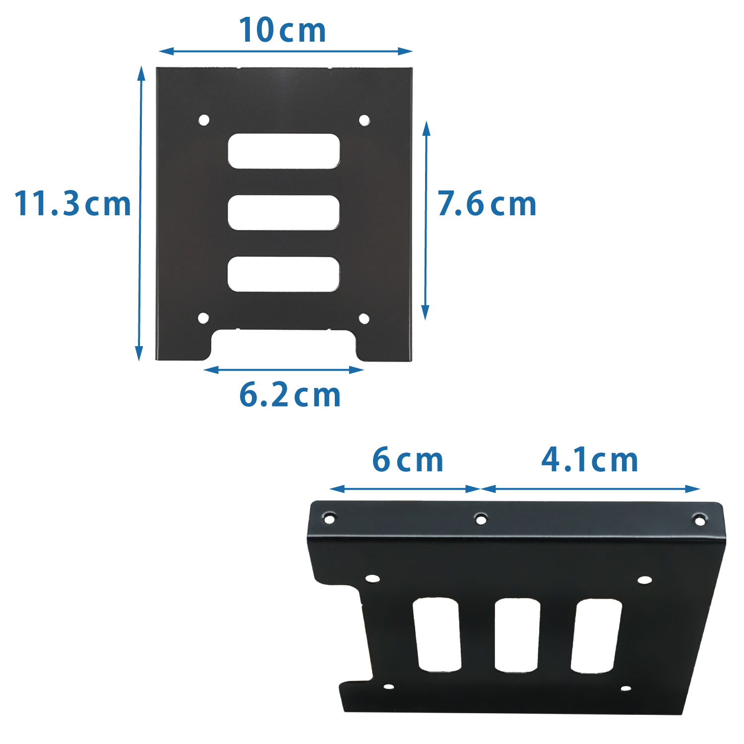 新色追加して再販 2.5インチ HDD SSD用 3.5インチサイズ変換マウンタ PC用 金属製 ブラケット ハード ドライブ ホルダー 取付ネジ付き  ブラック 100個セット fucoa.cl