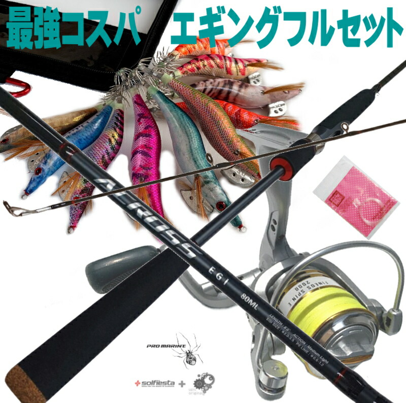 楽天市場】エギングセット 初心者 中級者向 8.0F 8.3F 8.6F