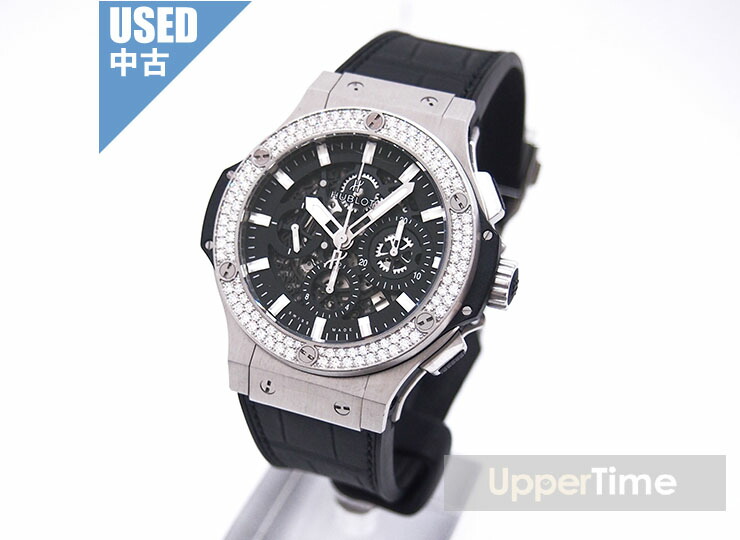 ウブロ Hublot ビッグバン アエロバン 鋼鉄 ダイヤ Ref 311 Sx 1170 Gr 1104 メンズ リストウオッチ 44 不錆鋼 ベゼルダイヤ 黒人 スケルトン ブラックラバー アリゲーター 中古 自動小銃うねり 市販店販売 貨物輸送無料 Ice Org Br