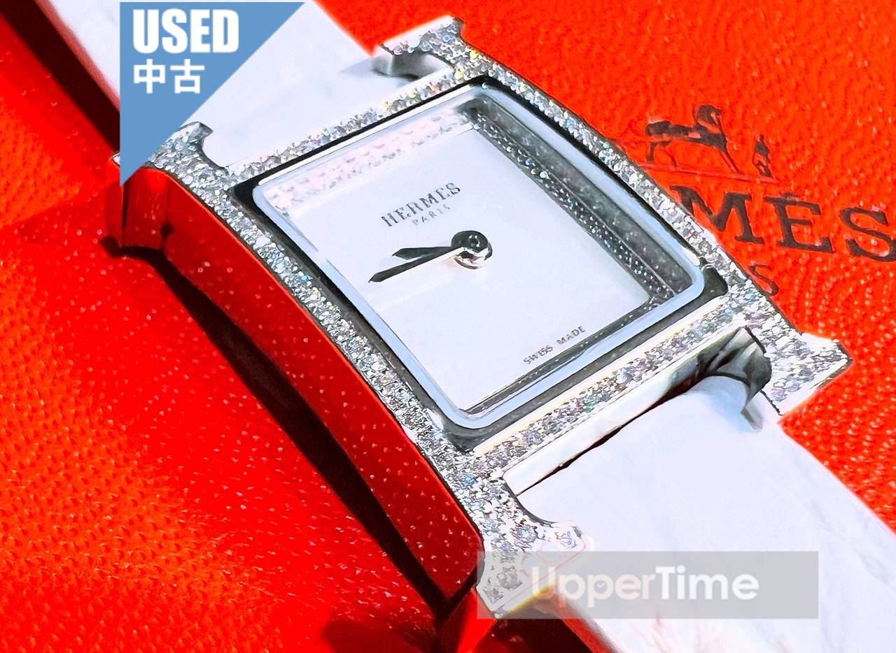 楽天市場】HERMES エルメス Hウォッチ ミニ ベゼルダイヤモンド HH1