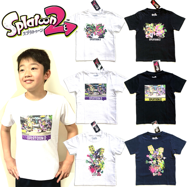 楽天市場 スプラトゥーン2 グッズ Splatoon2 キッズ レディース 半袖 Tシャツ 年新作 スプラトゥーン2 Bandai ニンテンドースイッチ 子供向 女性向 Kids Ladies Tee 6サイズ 110 1 130 140 150 160cm 3柄 任天堂 バンダイ ライセンス商品 Nintendo Switch