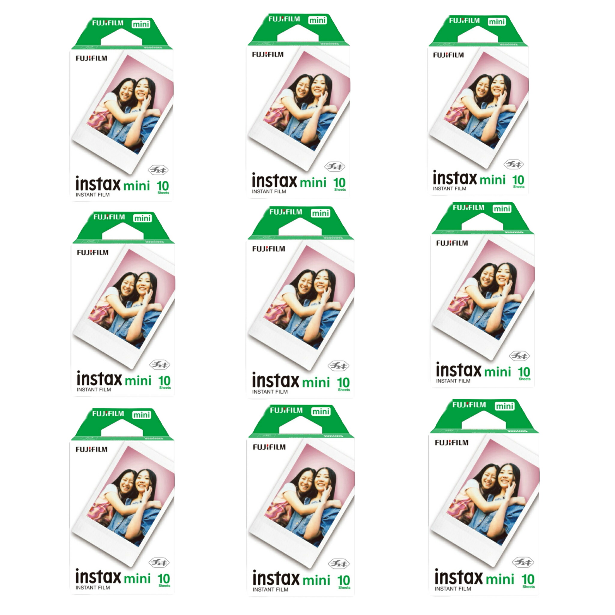 FUJIFILM チェキフイルム instax mini 10（JP1）9箱 90枚 セット 【ネコポス発送】