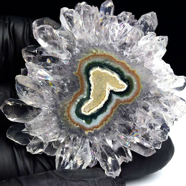 楽天市場】フラワーアメジスト スライス スタラクタイト 原石