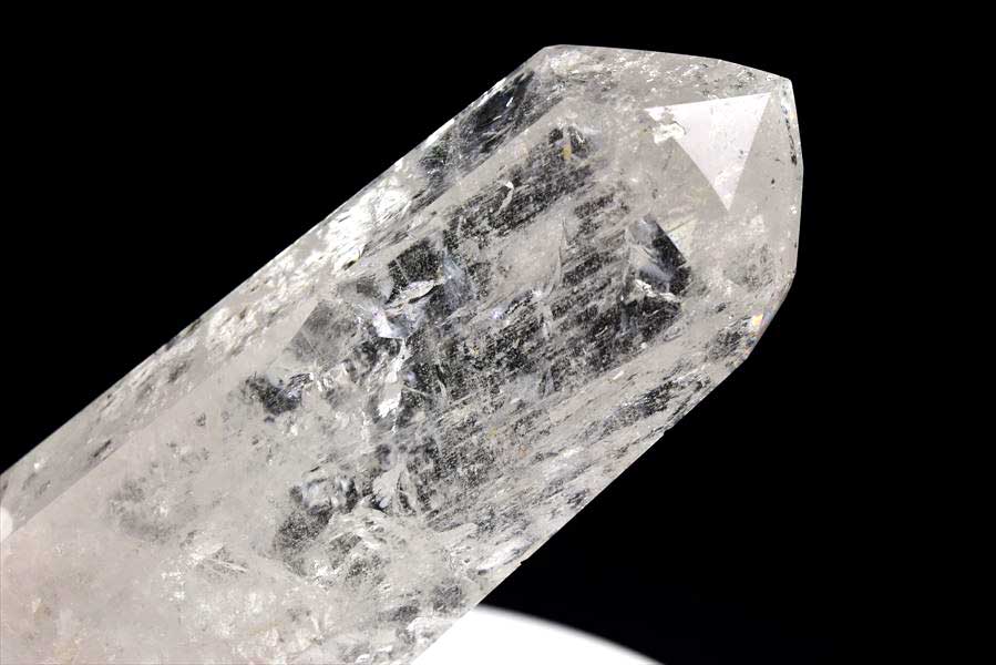 水晶六角柱ポリッシュポイント◆虹入り■約410.5g◆ブラジル・バイーア州・セントセ産◆レインボー水晶アイリスクォーツ水晶ポイント置物ポリッシュ天然石パワーストーン六角柱ポイント■39ショップ■