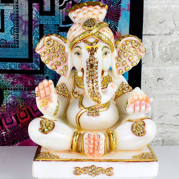 楽天市場】ガネーシャ 木彫り 置物□インド産カダムウッド□【約