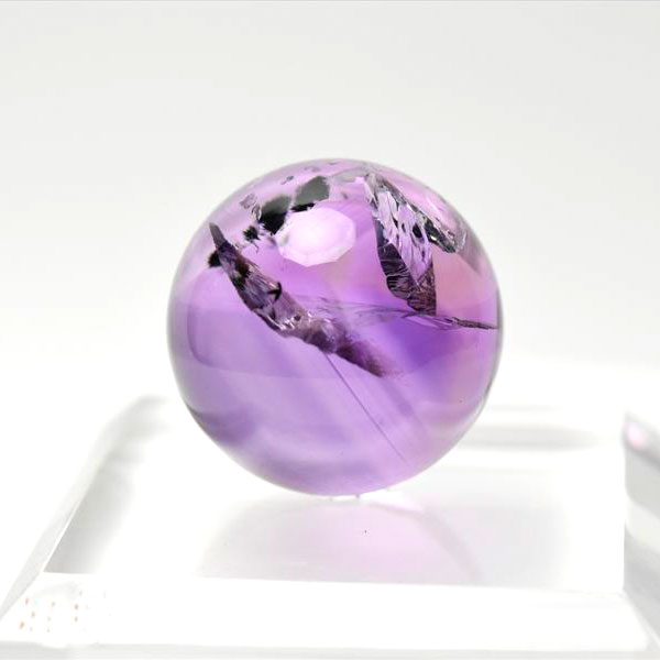 楽天市場】アメジスト ファントム EXグレード 丸玉 【約48mm】台座付き